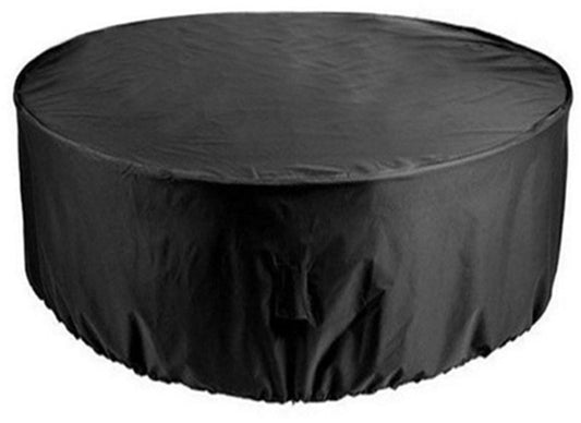 Round Garden Furniture Cover – Waterproof, Windproof, Dustproof, Anti-UV, 120cm x 75cm, Black Oxford Cloth