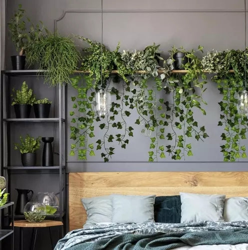 Ivy Garland – Realistic Leaf Design, 25m Green