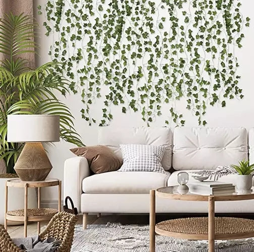 Ivy Garland – Realistic Leaf Design, 25m Green