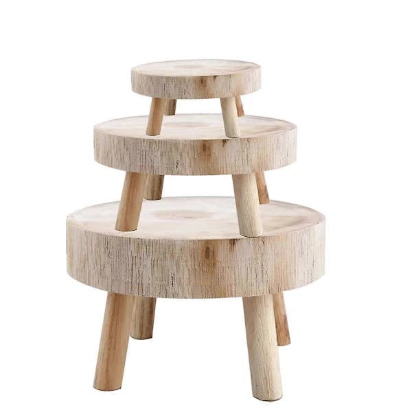Wooden Plant Stand – Indoor Outdoor Bonsai Display, Paulownia Wood