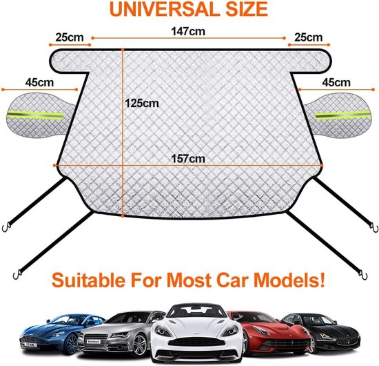 Car Sunshade – Anti-Ice, UV Protection, Dustproof, Snowproof – Universal Fit