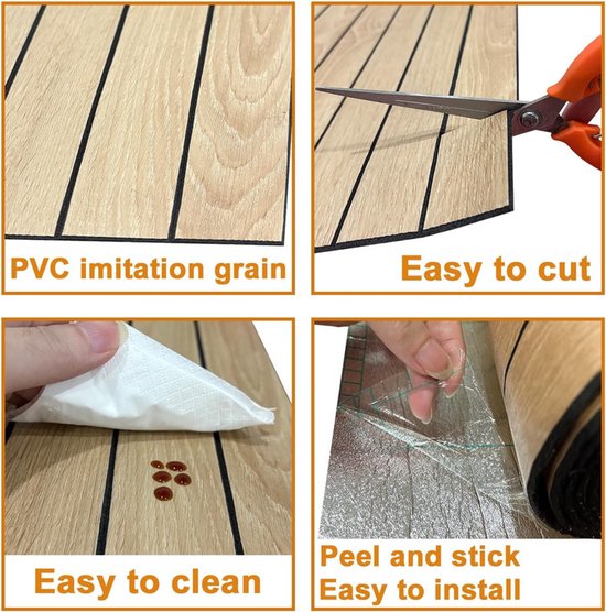 2 Pack Peel and Stick Oak Wood Slat Feature Wall Panels 300x40cm Each | DIY TV Headboard PVC Decor Wall Liner for Interior Wall & Ceiling Makeover（1037B-18）