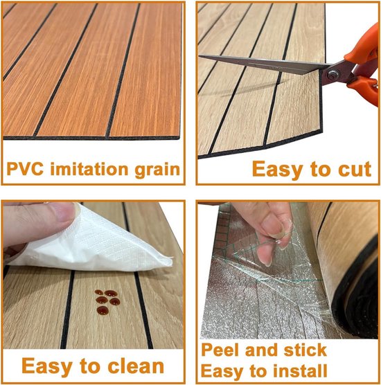 2 Pack Peel and Stick Oak Wood Slat Feature Wall Panels 300x40cm Each | DIY TV Headboard PVC Decor Wall Liner for Interior Wall & Ceiling Makeover（KC-53881）