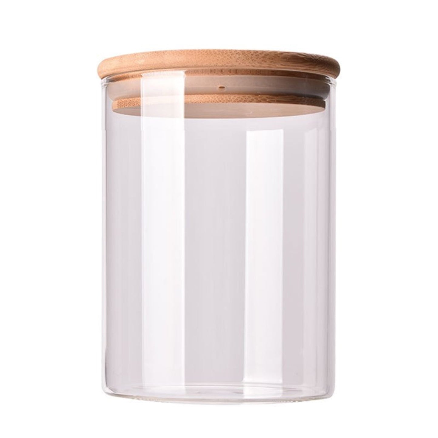 Glass Storage Containers with Lids – Clear Round Pantry Jars for Food Storage, 175ml