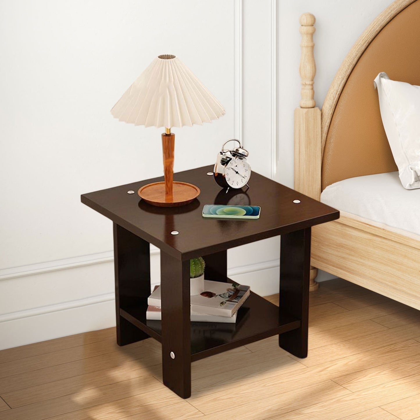 Compact Multi-Functional Side Table – Portable Black Accent for Sofa & Bedside