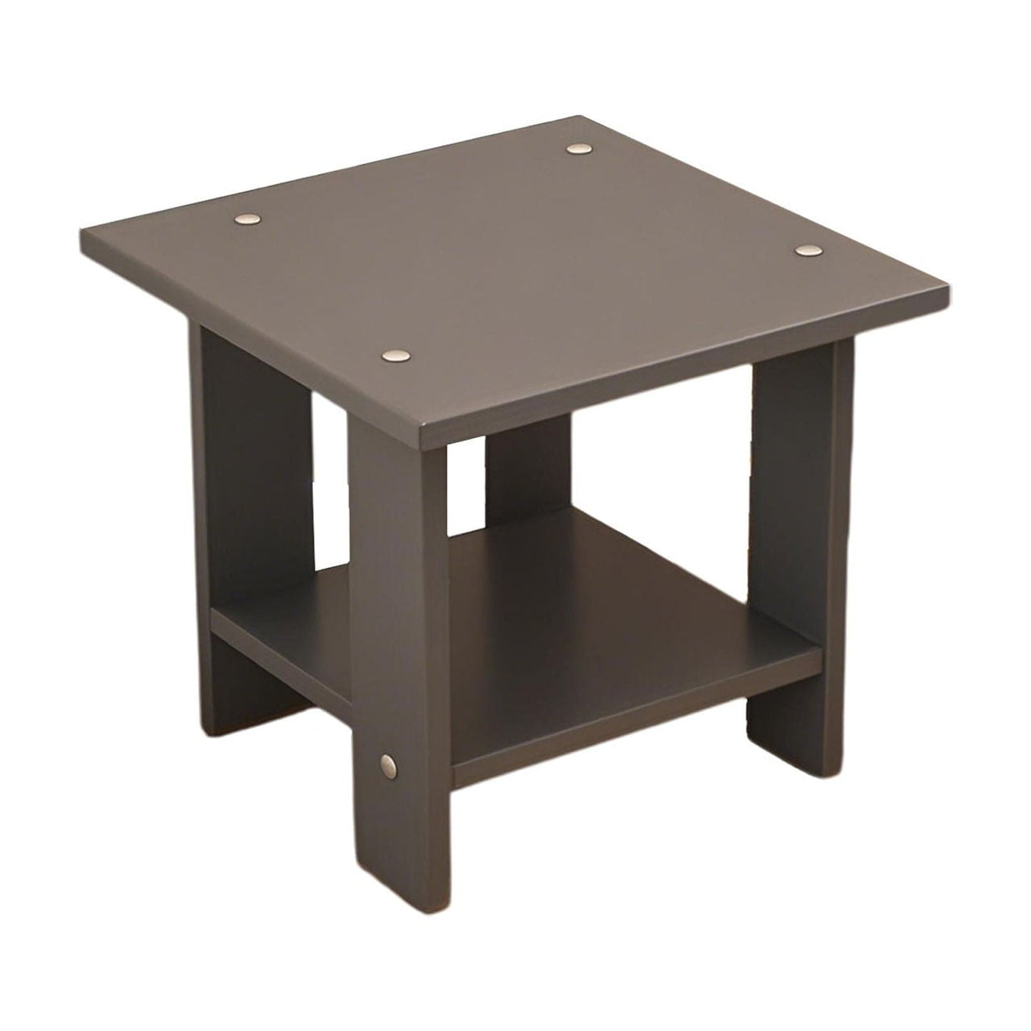 Compact Multi-Functional Side Table – Small Portable Accent Table, Gray Wood Tone