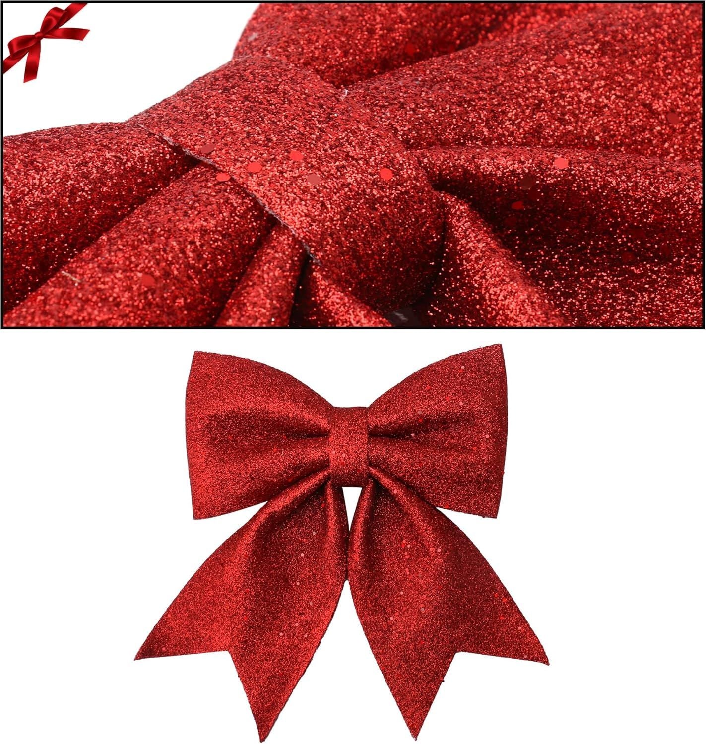 One Large Red Christmas Tree Topper Bow Big Christmas Tree Bows Red