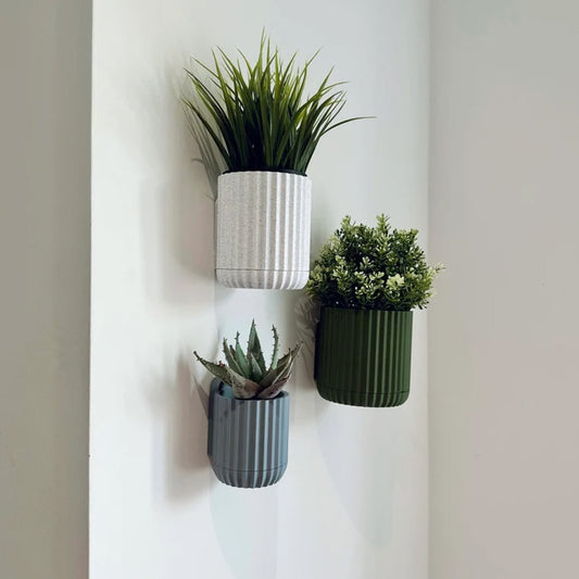 Modern Minimalist Wall Planter – Hidden Mount with Drip Tray