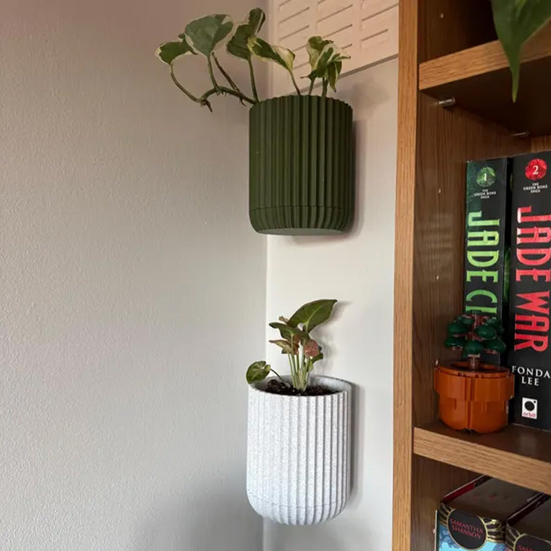 Modern Minimalist Wall Planter – Hidden Mount with Drip Tray