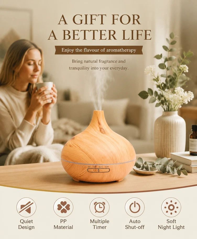 Onion Aroma Diffuser Pure White + Remote, 24V AU Plug, Home Decor Gift