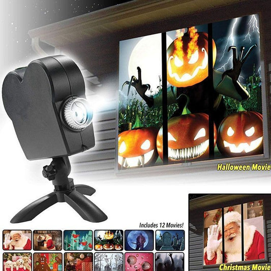 Christmas Halloween LED Window Projector