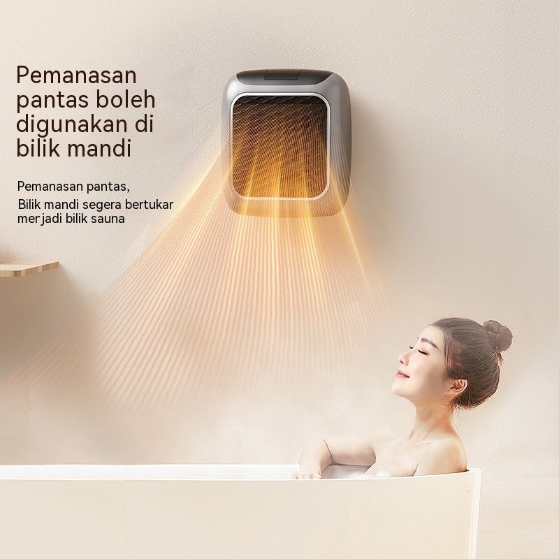 3-Second Heat Wall-Mounted Heater! Safe, Silent, Winter's "Little Sun"(GREY)