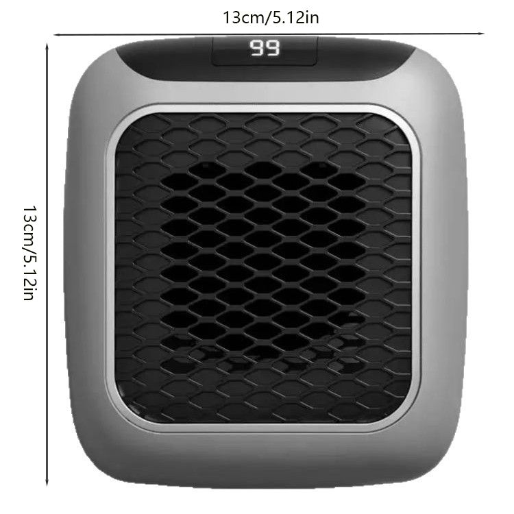 3-Second Heat Wall-Mounted Heater! Safe, Silent, Winter's "Little Sun"(GREY)
