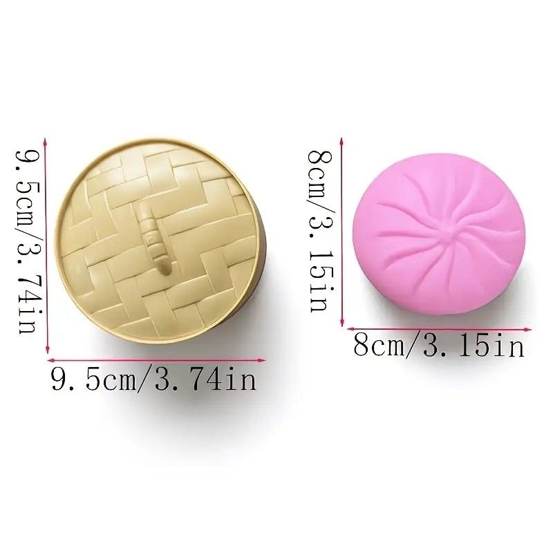 Simulated Smiley Steamed Bun Squishy Toy, Cute Stress Relief Plaything, Soft Slow-Rebound Texture, Adorable Desktop Decor(Blue pinching)