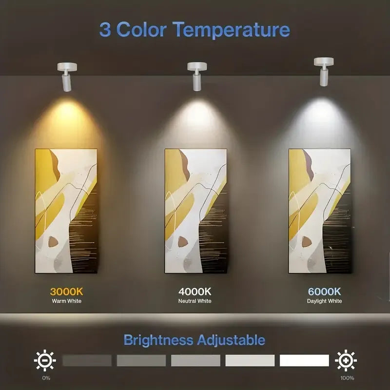 Drill Free Magnetic Charging Spotlight, 2000mAh Long Battery Life Touch Dimming, 350 Degree Rotation Multi Scene, Easily Create Home Ambiance/black