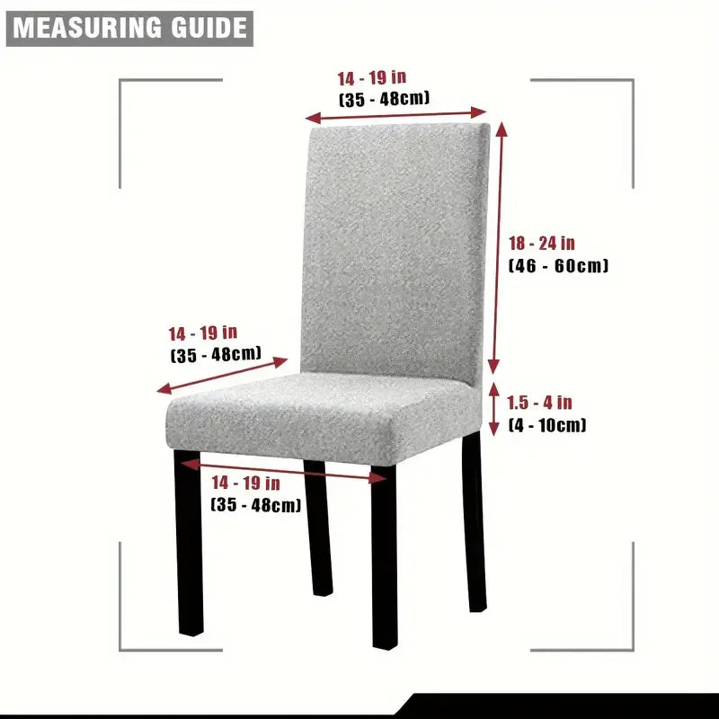 4PCS Christmas Stretch Dining Chair Covers | Snug-Fit Elastic Design, Printed with Ornaments, Snowflakes & Gold Bows, Removable & Machine Washable, Soft Stretch Protective Covers, Ideal for Holiday Gatherings & Home Décor