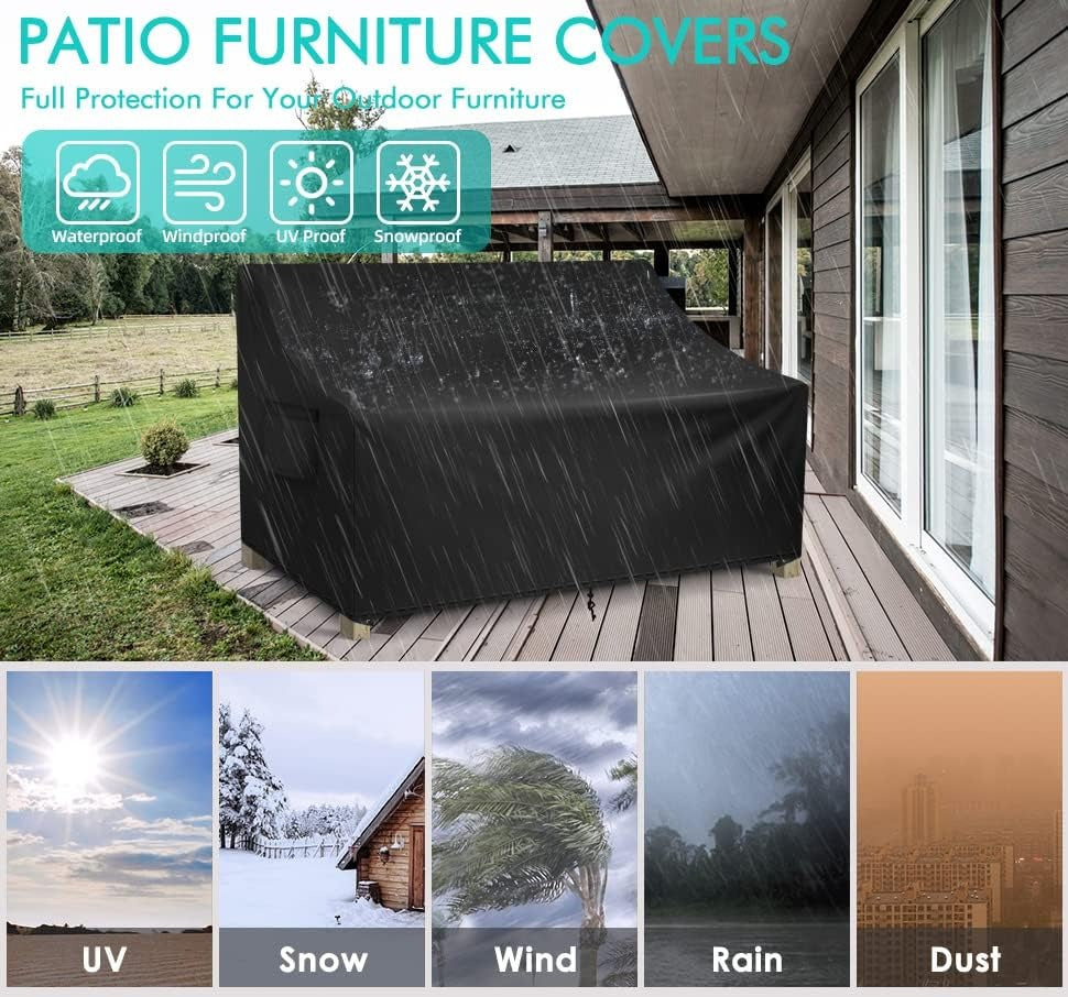 Waterproof 4-Seater Outdoor Sofa Cover – Heavy Duty with Air Vent