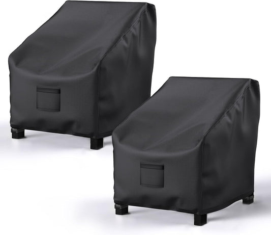 Garden Furniture Covers – Waterproof Heavy Duty Oxford Fabric, Large 2-Pack for Lounge Chairs