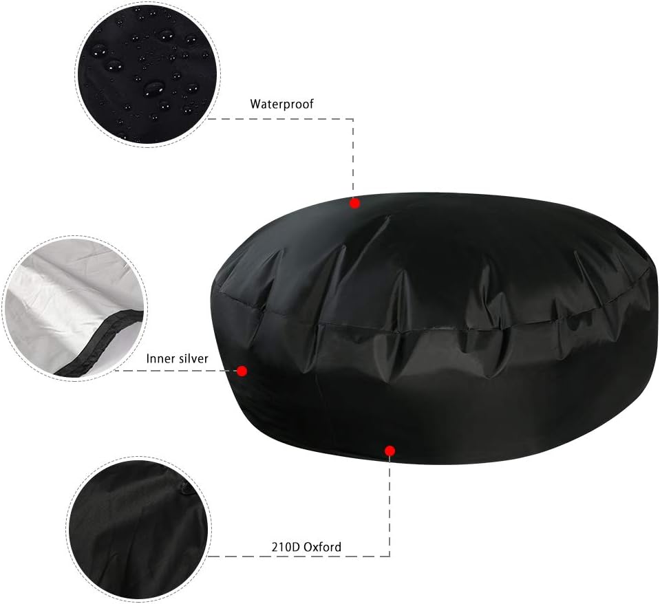 Patio Rocking Chair Cover – Waterproof Oxford Fabric, Black
