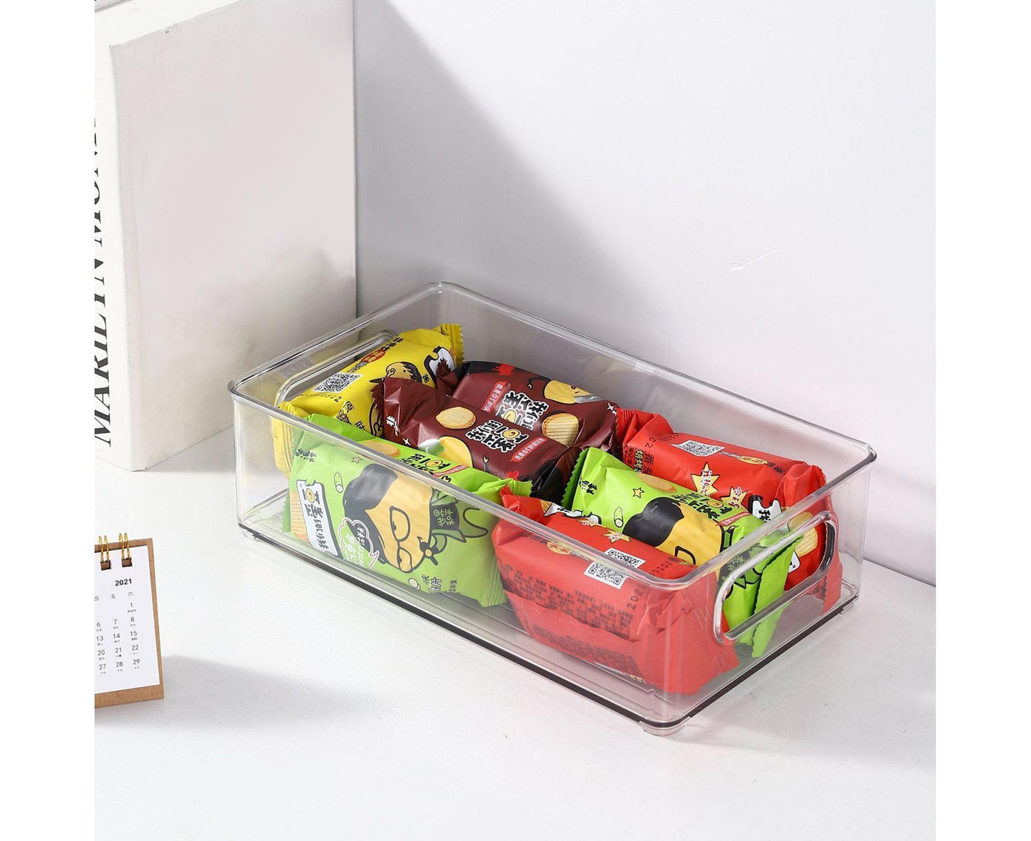 Refrigerator Organizer Bin – Clear PET, Stackable Design