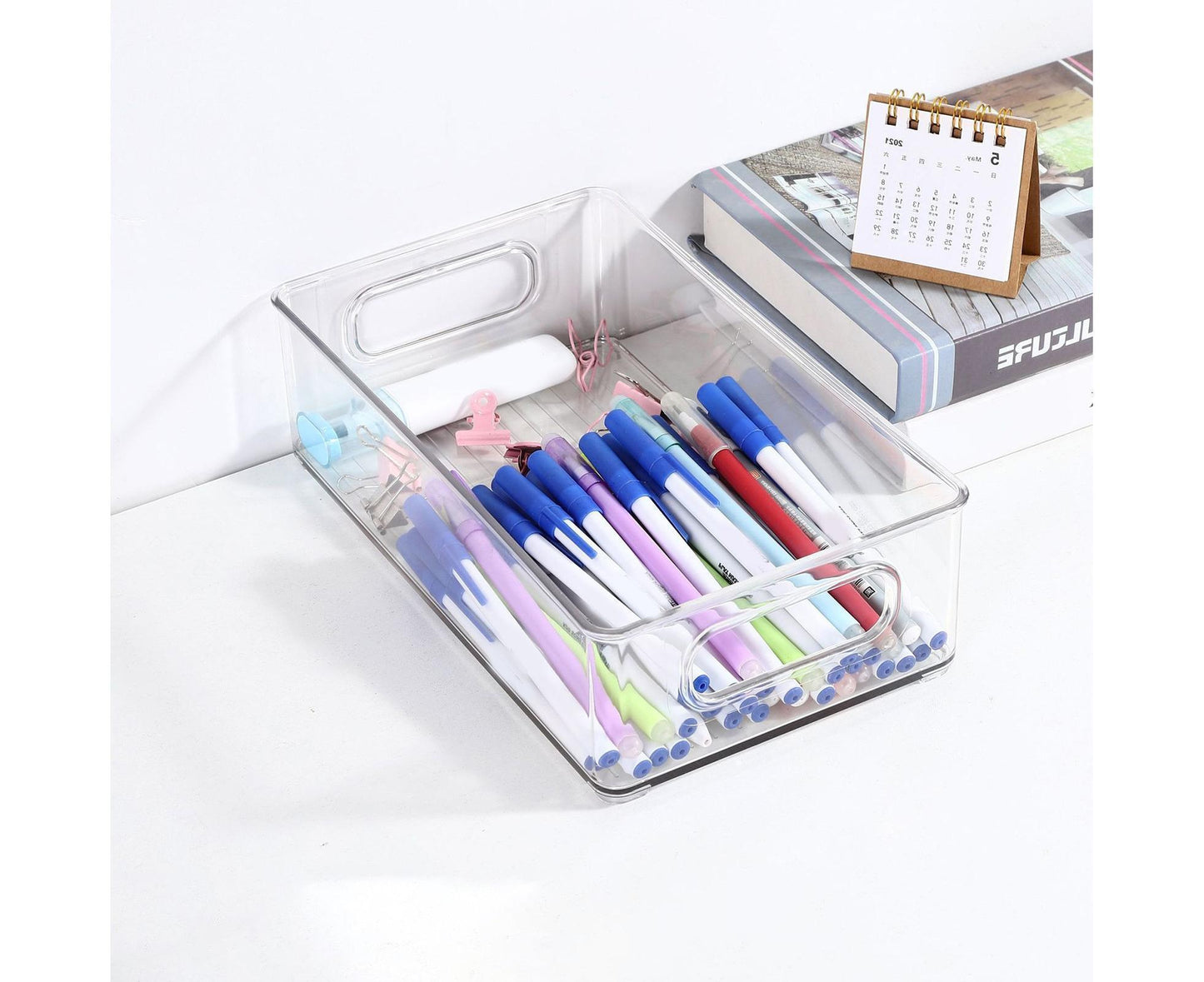 Refrigerator Organizer Bin – Clear PET, Stackable Design