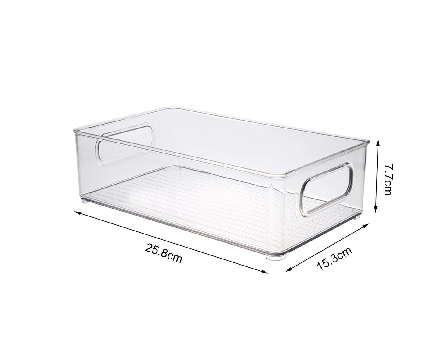 Refrigerator Organizer Bin – Clear PET, Stackable Design