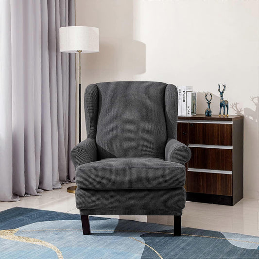 Stretch Armchair Sofa Cover Elastic Relax Fit Protector - Dark Gray