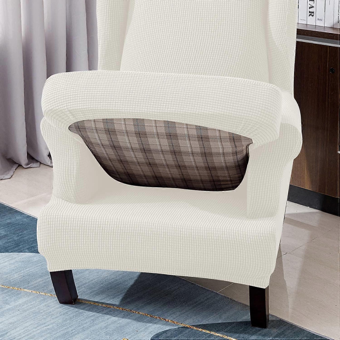 Stretch Armchair Sofa Cover Elastic Relax Fit Protector - White