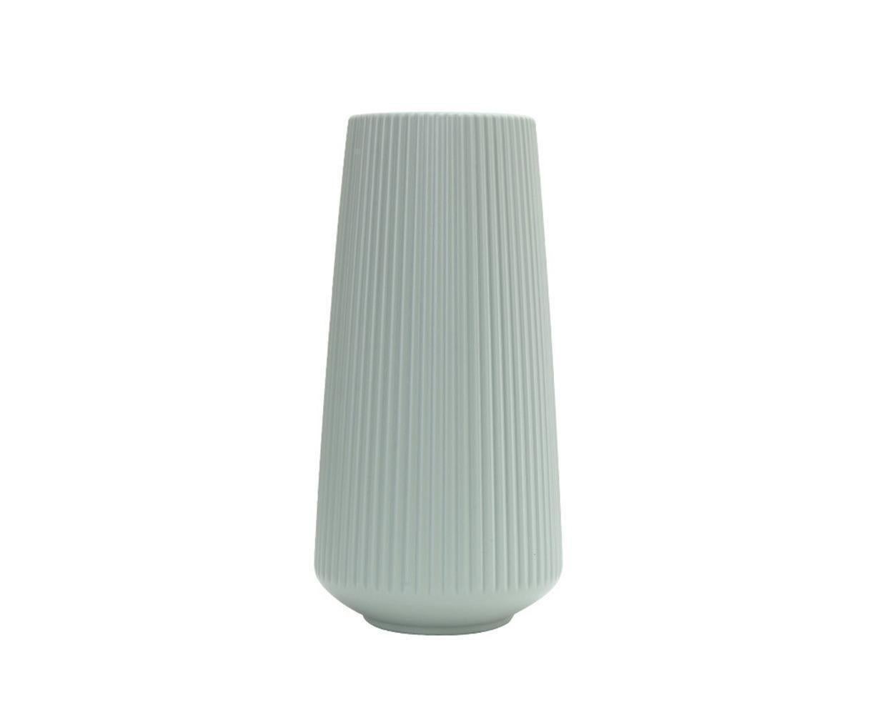 Nordic Plastic Vase – Durable Green Home Decor, 15.5x30.5cm