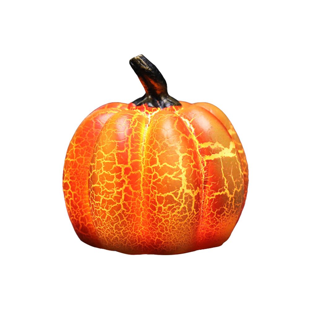 LED Halloween Pumpkin Lantern Resin Pumpkin Lamp Multiple Shapes Halloween Dress Up Props