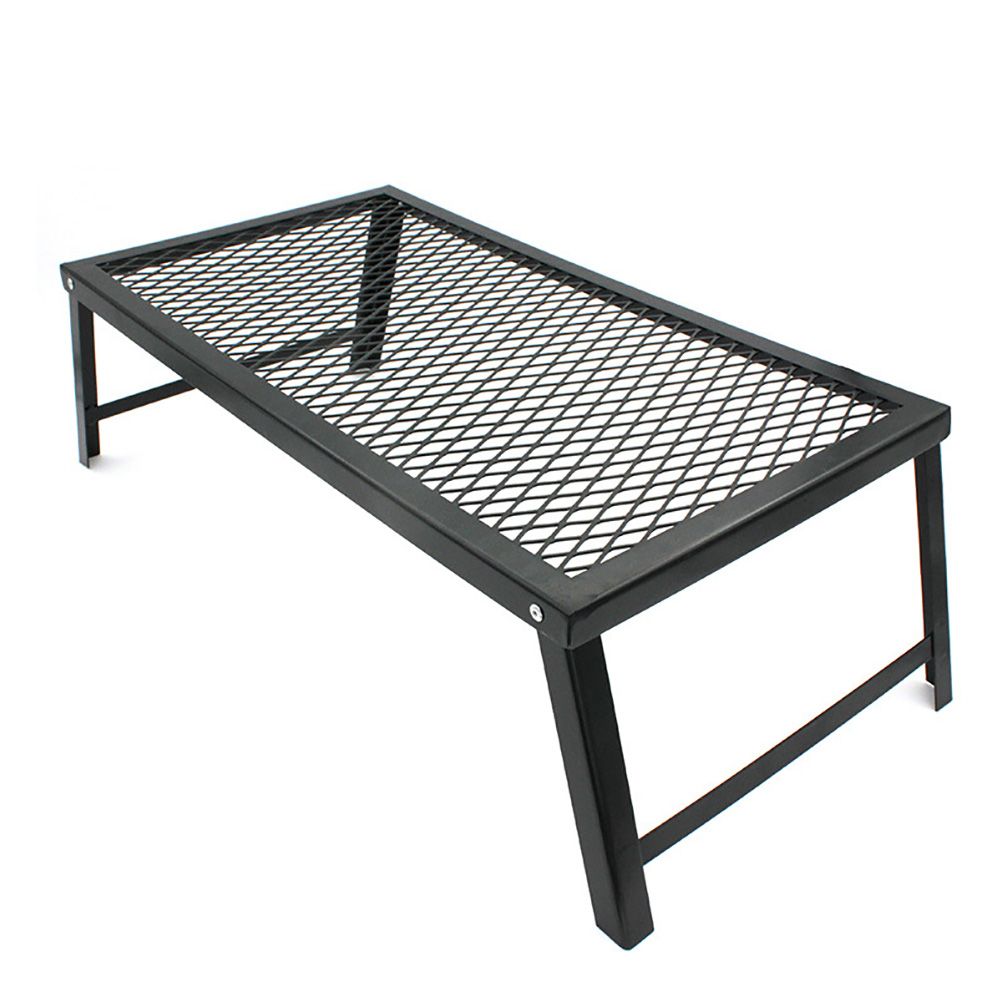 Folding Campfire Grill Heavy Duty Steel Grate Portable Over Fire Camping Grill for Outdoor Open Flame Cooking