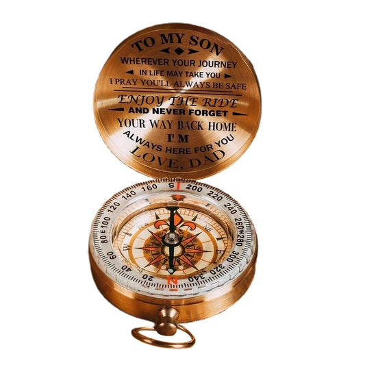 Dad To Son Enjoy The Ride Compass Copper Compass Christmas Gift