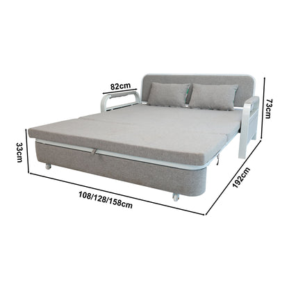 2 In 1 Sofa Bed Beneath Foldable Carbon Hidden Storage Sofa - 108cm