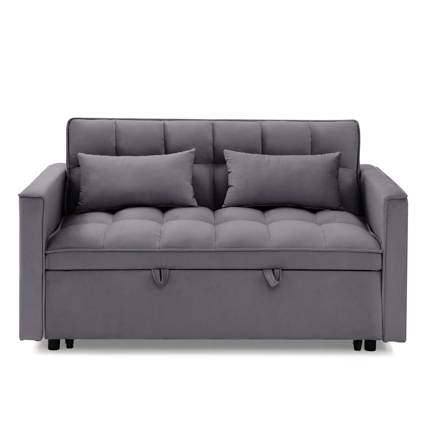 Fashionable Modern and Multi-functional Foldable Velvet Sofa Bed - Green