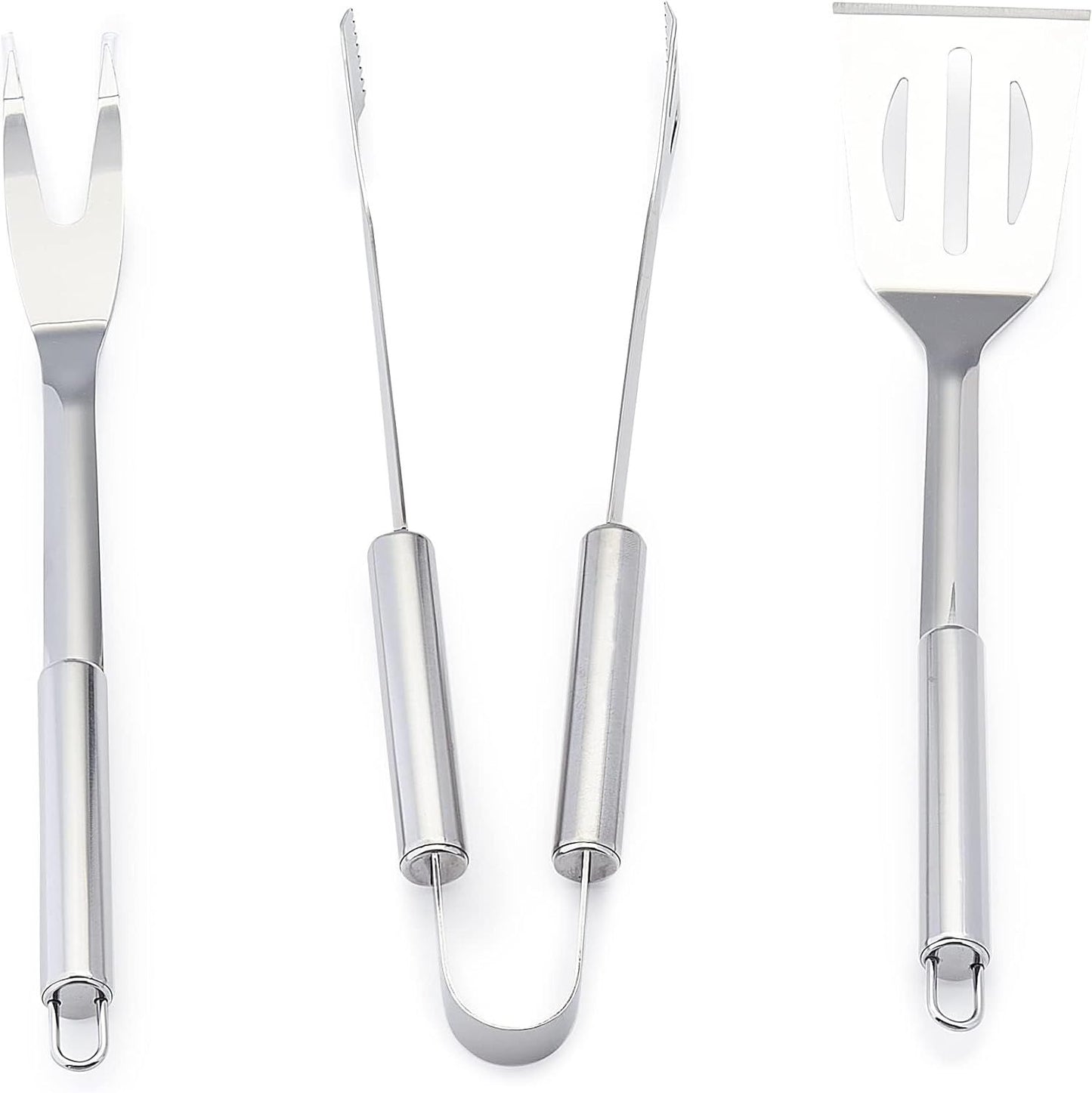 3-Piece Stainless Steel BBQ Grilling Tool Set with Carry Bag, Rust-Resistant,Household outdoor  barbecue tool combination set（3-piece bag set）