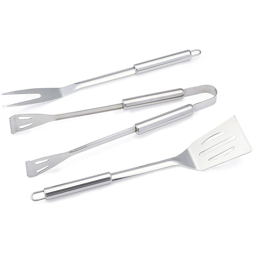3-Piece Stainless Steel BBQ Grilling Tool Set with Carry Bag, Rust-Resistant,Household outdoor  barbecue tool combination set（3-piece bag set）