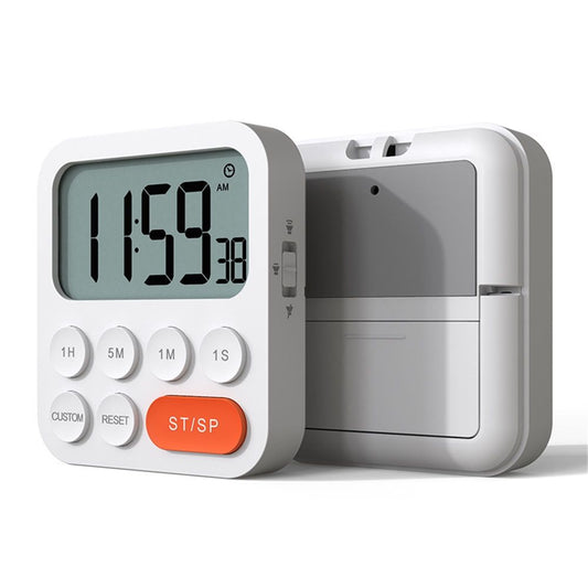 Modern kitchen cooking timer for home and camping, featuring an easy-to-read display and practical design for precise timing.