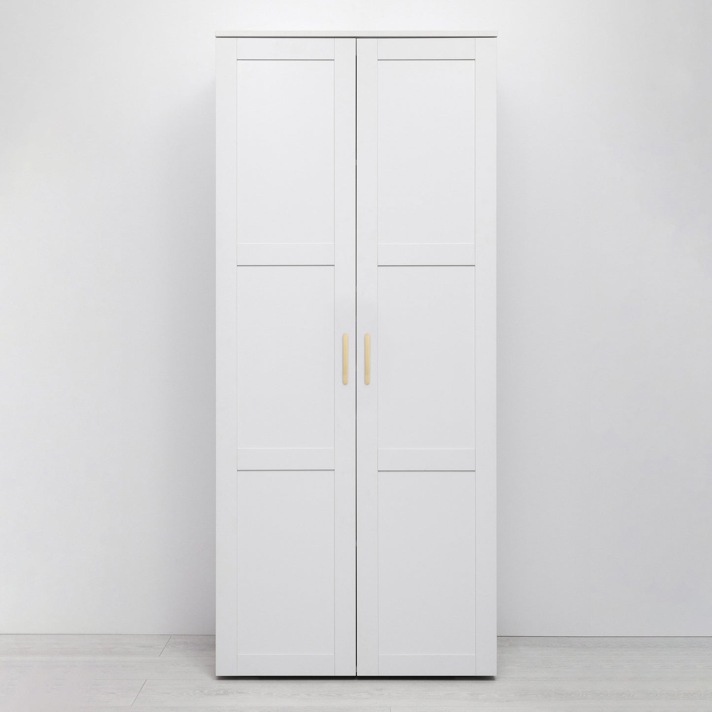 STOCKHOLM STORAGE CUPBOARD HAMPTONS - WHITE - BRASS AND BLACK