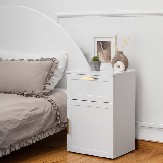 PORTO BEDSIDE TABLE - HAMPTONS & VJ PANEL - OVAL, ROUND & PULL OPTIONS