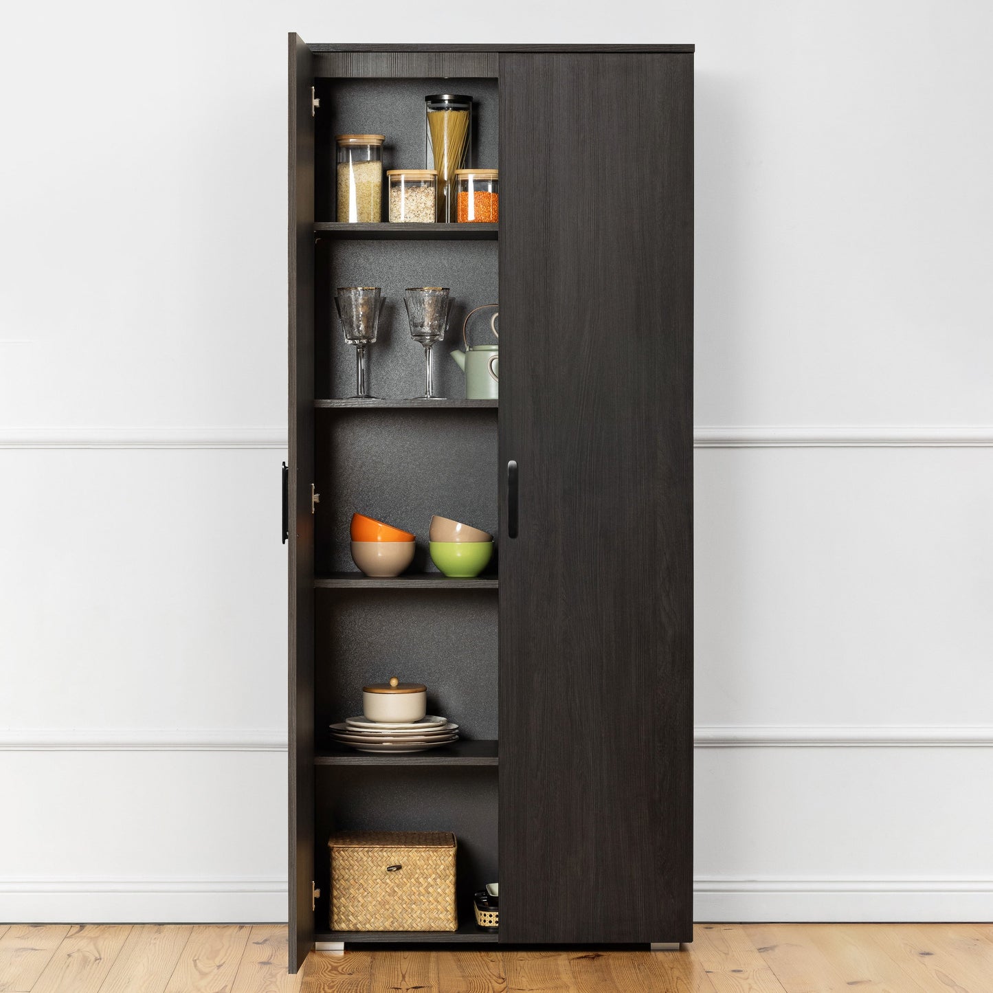 STOCKHOLM STORAGE CUPBOARD CLASSIC - NORDIC ASH - SQUARE AND OVAL OPTIONS