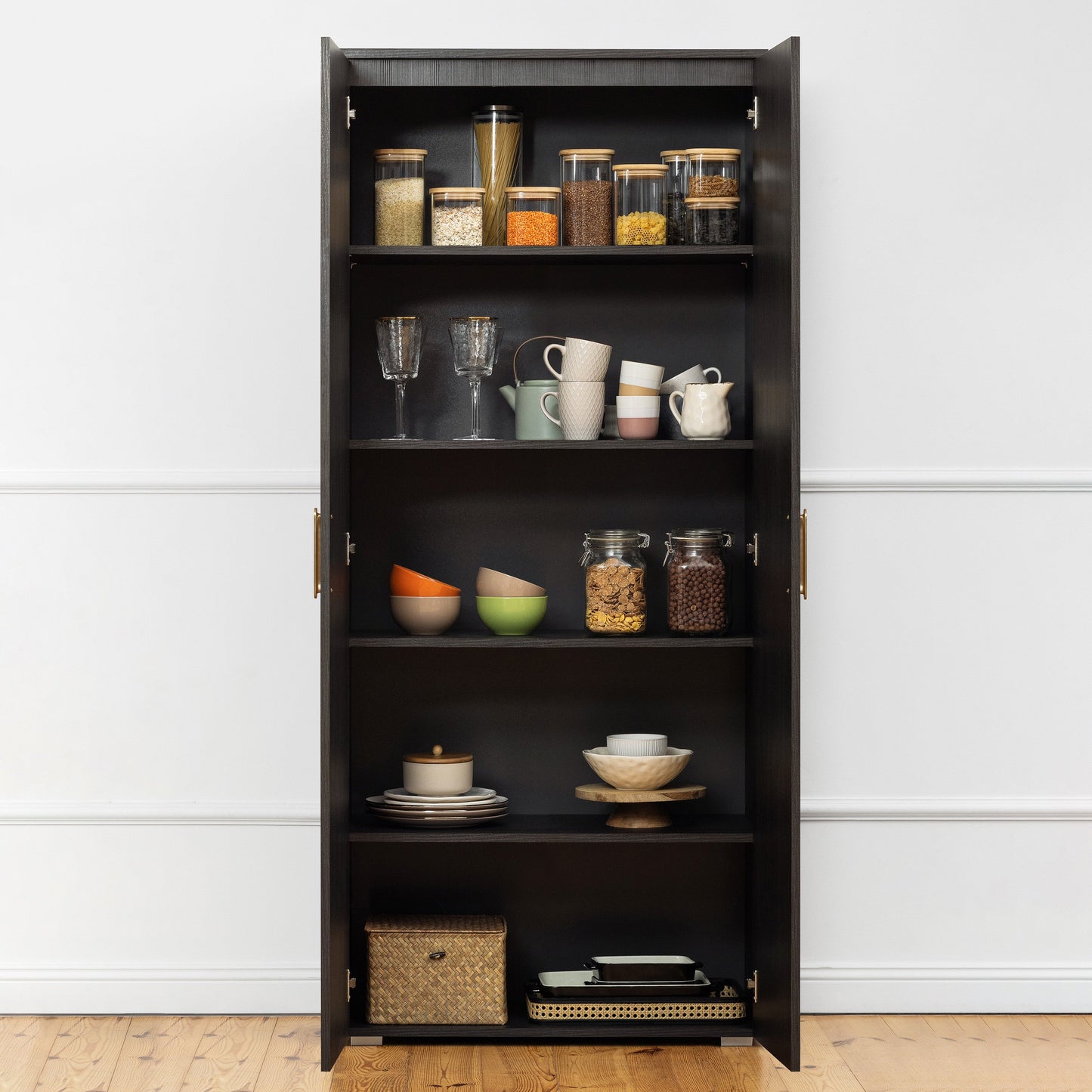 STOCKHOLM STORAGE CUPBOARD CLASSIC - NORDIC ASH - SQUARE AND OVAL OPTIONS