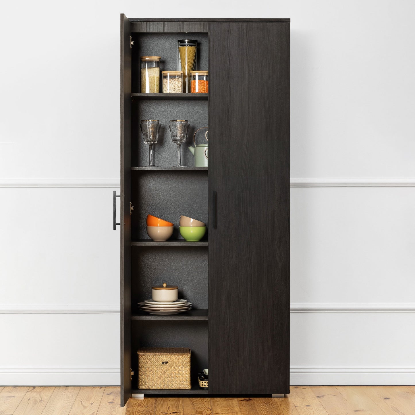 STOCKHOLM STORAGE CUPBOARD CLASSIC - NORDIC ASH - SQUARE AND OVAL OPTIONS