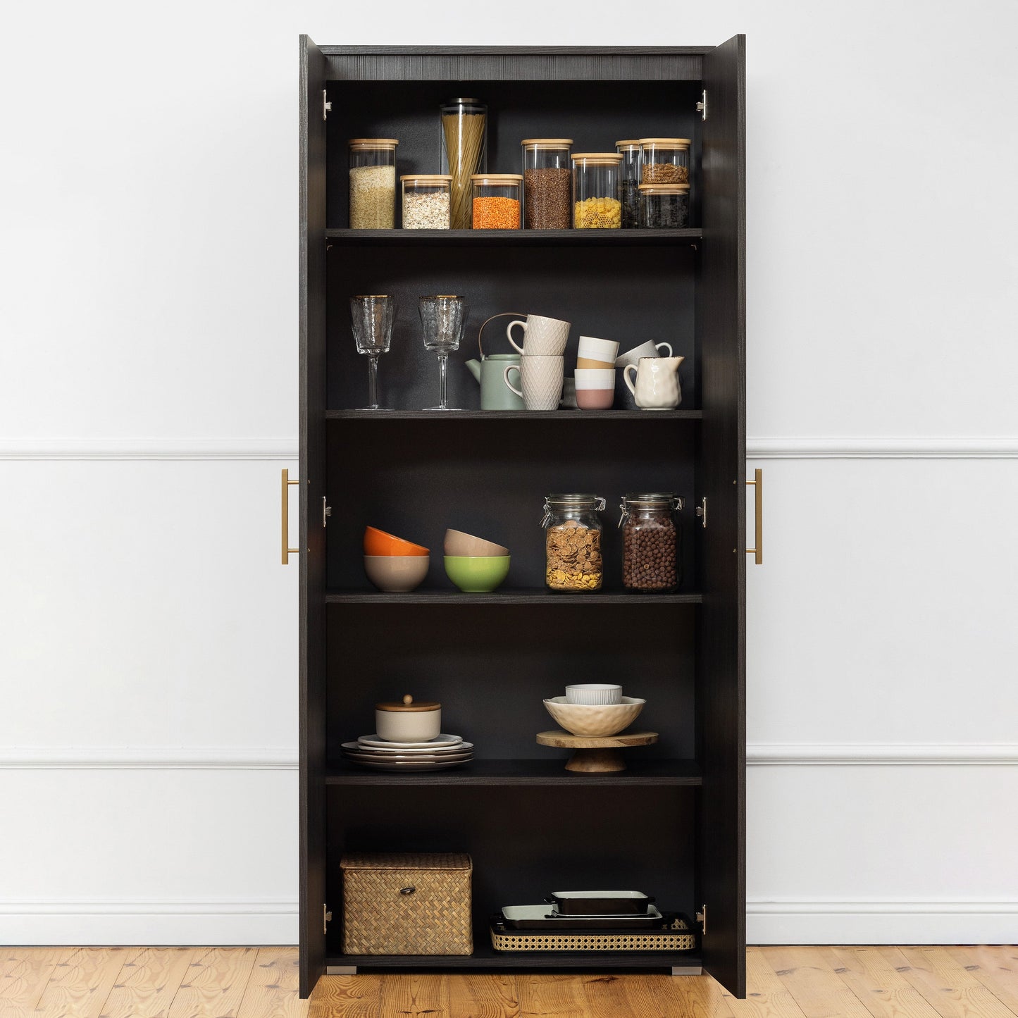 STOCKHOLM STORAGE CUPBOARD CLASSIC - NORDIC ASH - SQUARE AND OVAL OPTIONS