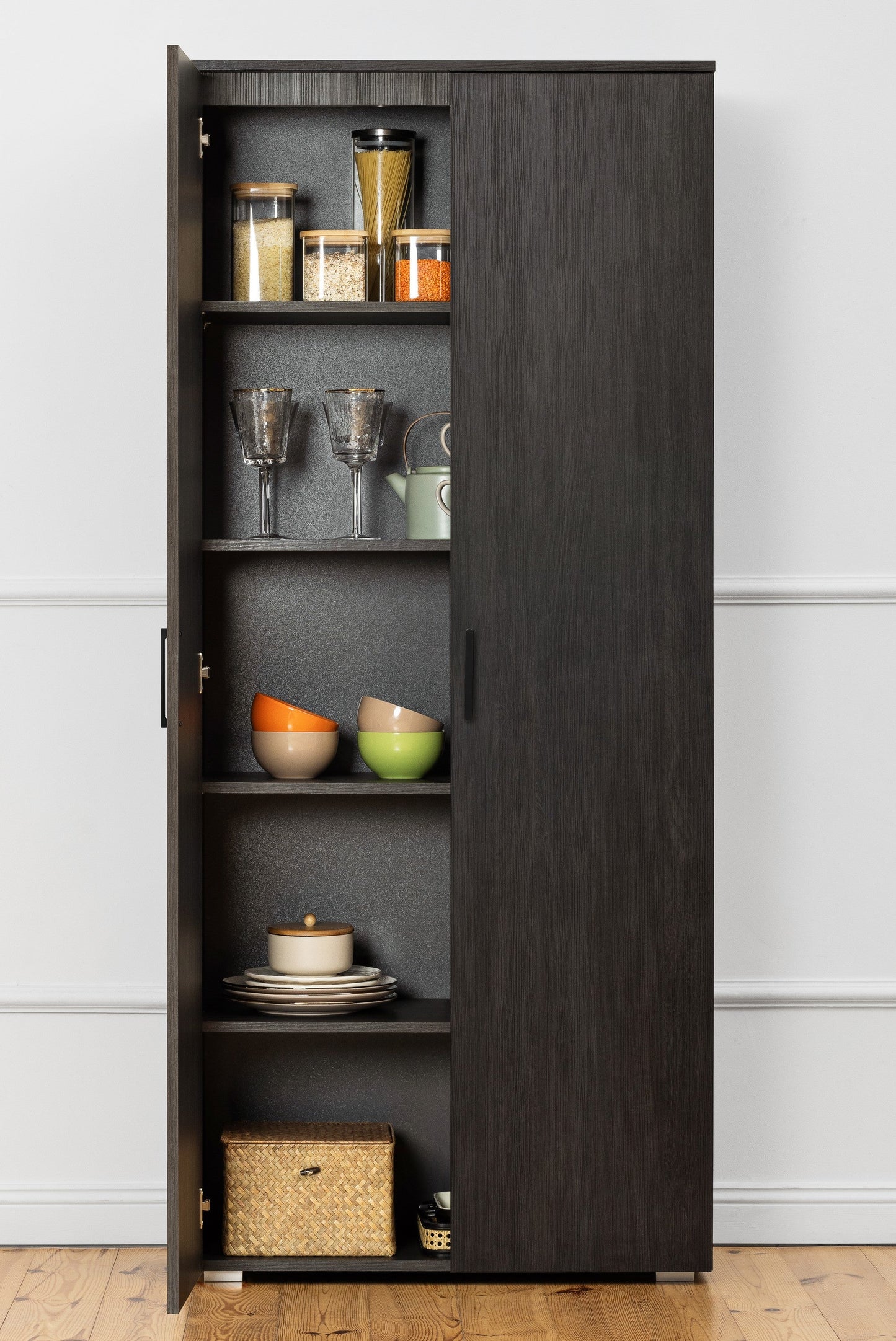 STOCKHOLM STORAGE CUPBOARD CLASSIC - NORDIC ASH - SQUARE AND OVAL OPTIONS