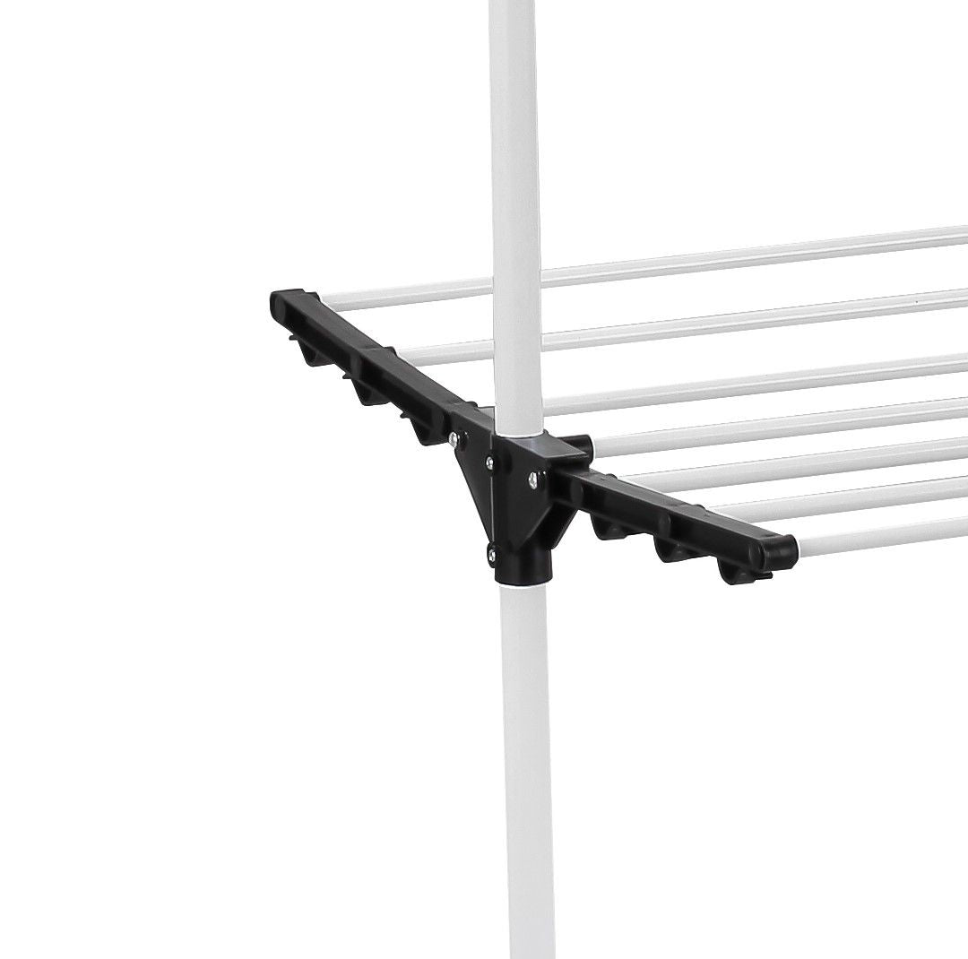 Folding 3-Tier Laundry Drying Rack – Stainless Steel, Portable with Casters