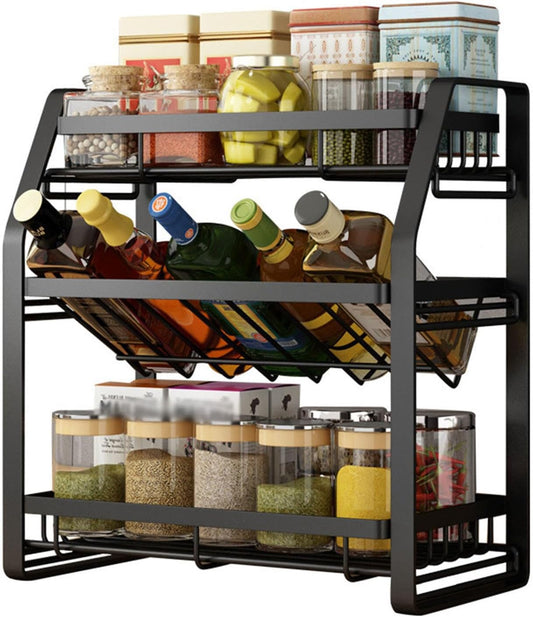 3-Tier Detachable Spice Rack Storage Organiser for Kitchen