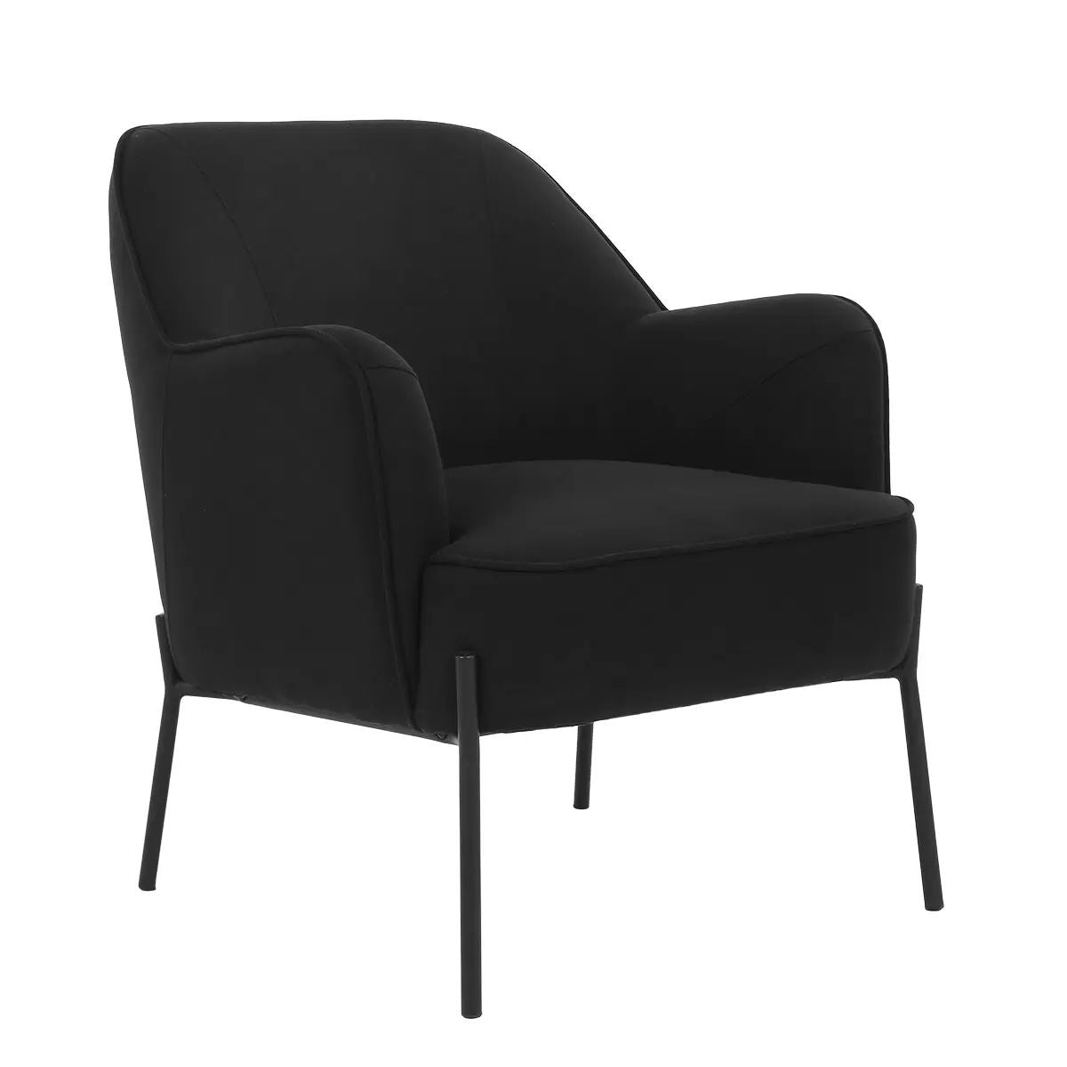 Hugo Armchair – Upholstered Comfort, Black