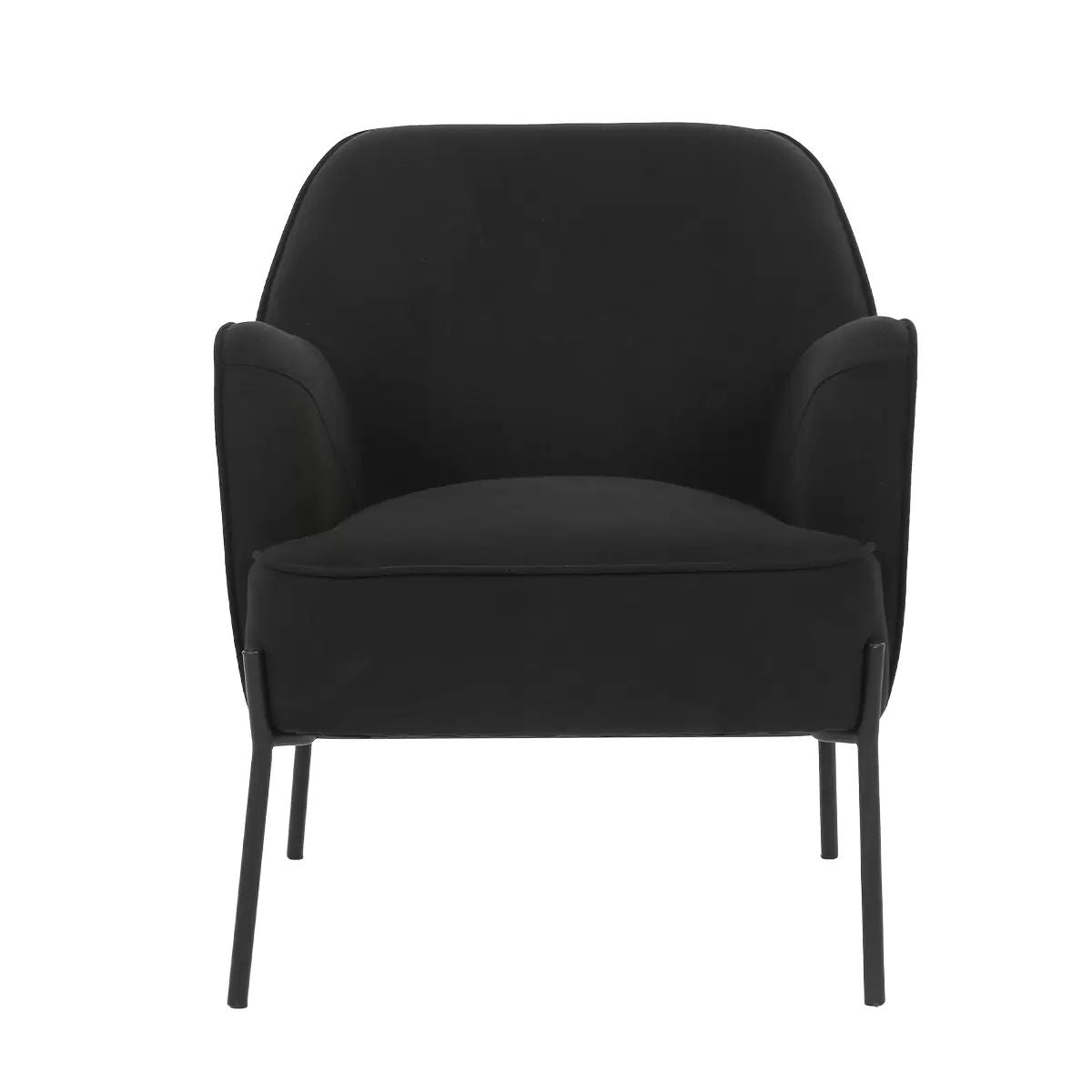 Hugo Armchair – Upholstered Comfort, Black