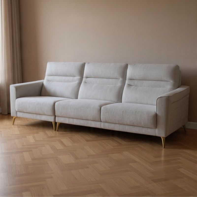 Maddison 3-Seater Sofa – Light Grey Fabric, Modern Design