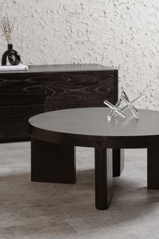 Apollo Round Solid Mindi Timber Coffee Table